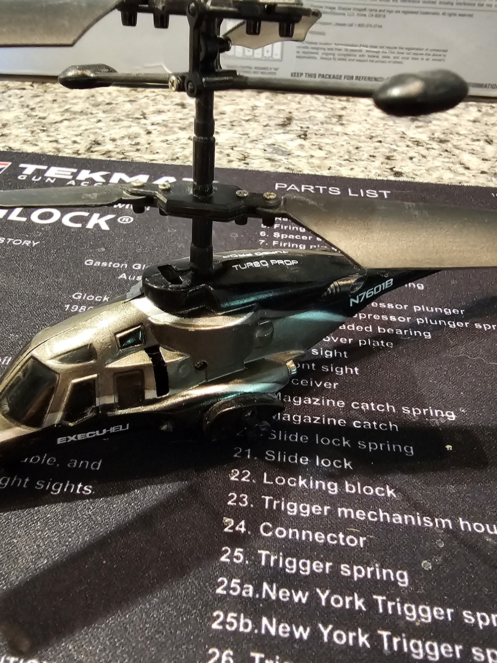 Turbo Prop Mini RC Helicopter - Black and Silver